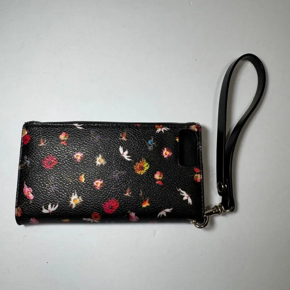 Rebecca Minkoff Case-Mate Leather Floral iPhone 6 Plus Wallet Wristlet Case Blk